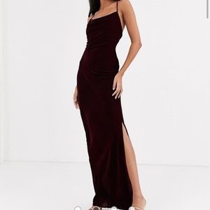 ASOS Tall Velvet Cami Maxi Slip Dress